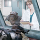 Mokoko, a female chimpanzee, is now able to
analyze in-depth data charts on chimpanzee behavior.